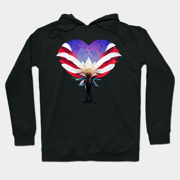 American Liberty Tree Hoodie by GorinART